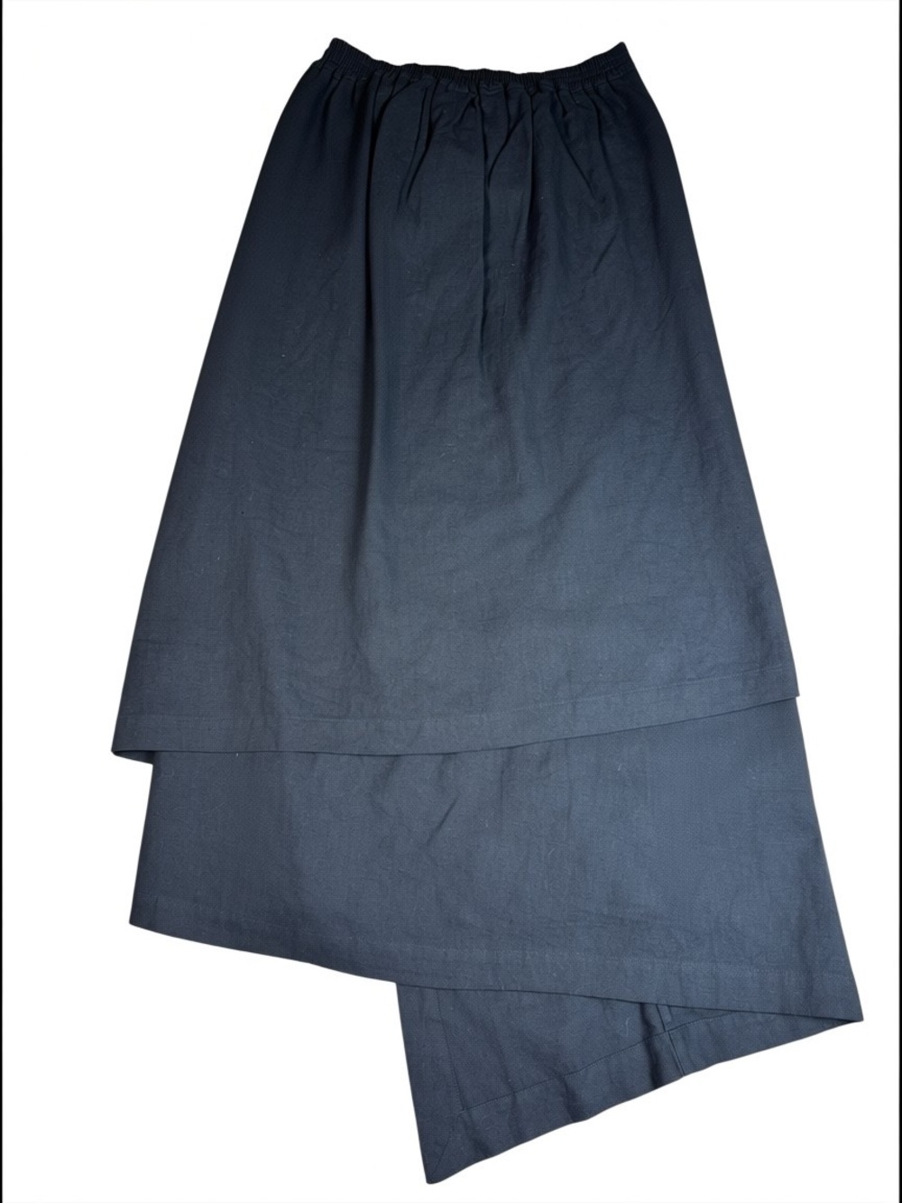 Kaliyana Layered Wrap Linen Blend Black Maxi Skirt Size L - Picture 3 of 8